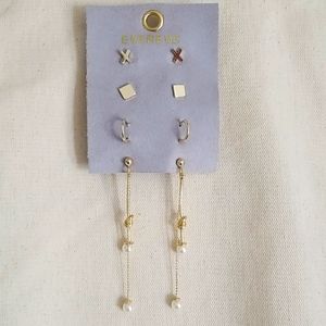 Thirty-Nine 42 Gold Earrings Pack - 4 Pairs